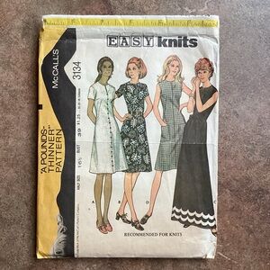 Vintage 1972 McCall's 3134 Sewing Pattern Misses' Dress